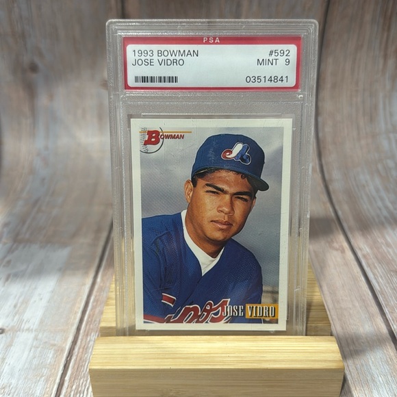 1993 Bowman Jose Vidro #592 PSA Mint 9 Baseball Card Item #ME568 - Picture 1 of 3